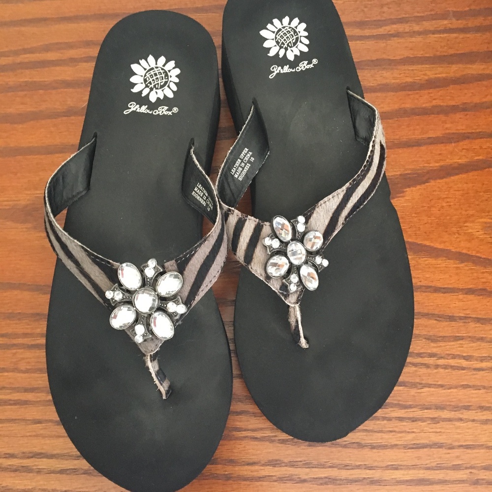 Yellow Box Flip Flops